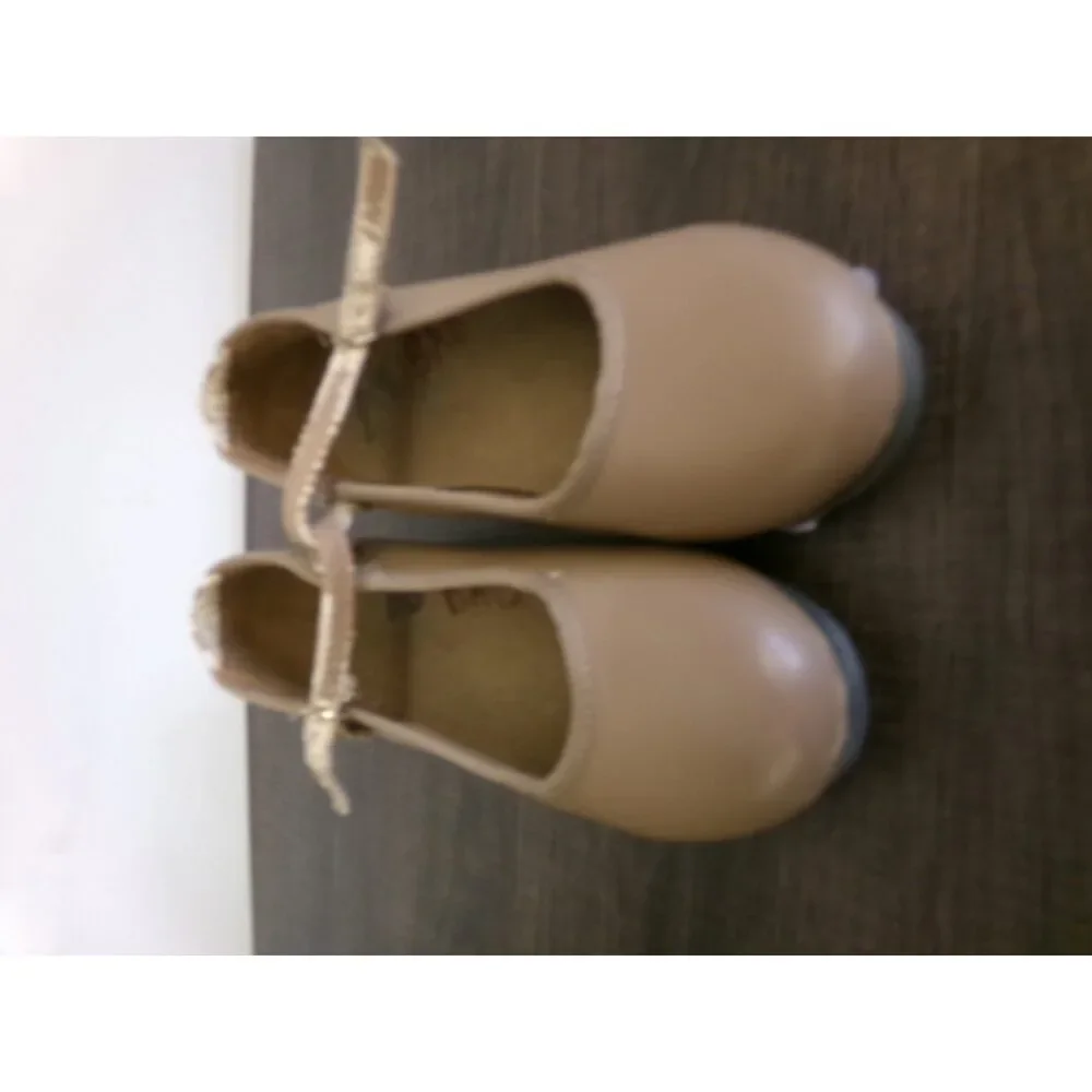 Pre-Owned Dance Tap Shoes Danshuz 751 Little Kids 12M Tan Mary Jane Buckle